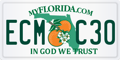 FL license plate ECMC30