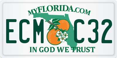 FL license plate ECMC32