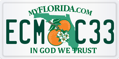 FL license plate ECMC33