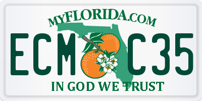 FL license plate ECMC35