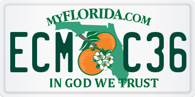 FL license plate ECMC36