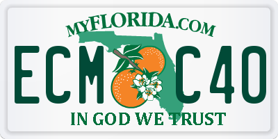 FL license plate ECMC40