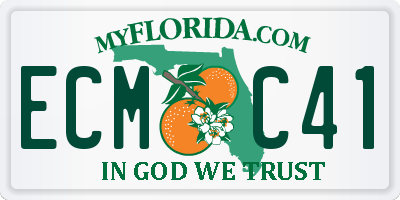 FL license plate ECMC41