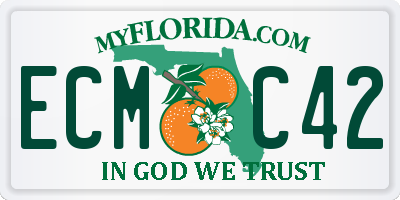 FL license plate ECMC42