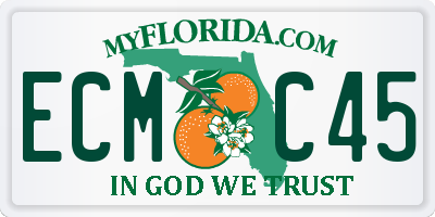 FL license plate ECMC45