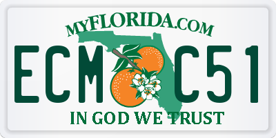 FL license plate ECMC51