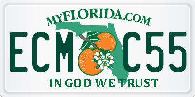 FL license plate ECMC55