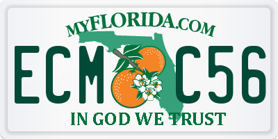 FL license plate ECMC56