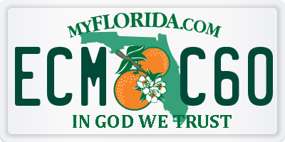 FL license plate ECMC60