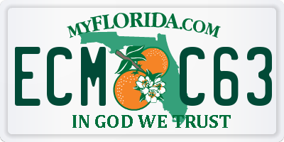 FL license plate ECMC63
