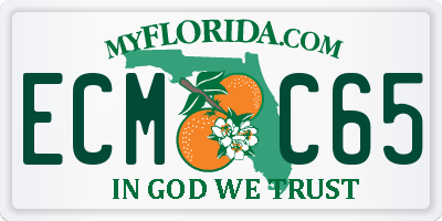 FL license plate ECMC65