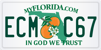 FL license plate ECMC67