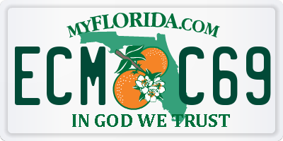 FL license plate ECMC69