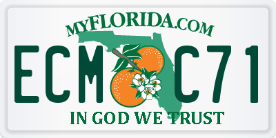 FL license plate ECMC71