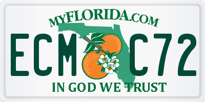 FL license plate ECMC72