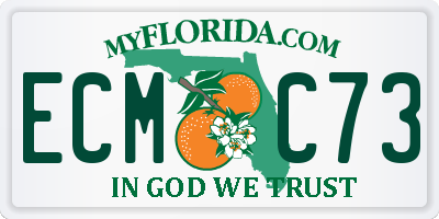 FL license plate ECMC73