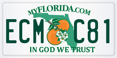 FL license plate ECMC81