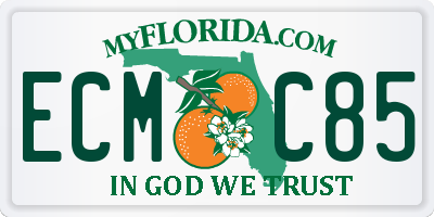 FL license plate ECMC85