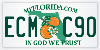 FL license plate ECMC90