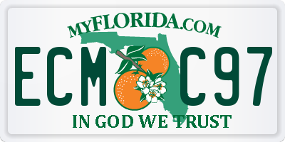 FL license plate ECMC97