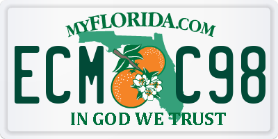 FL license plate ECMC98