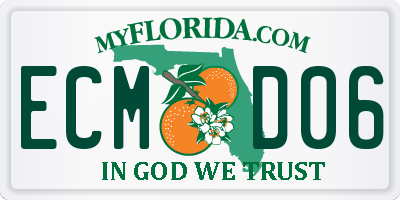 FL license plate ECMD06