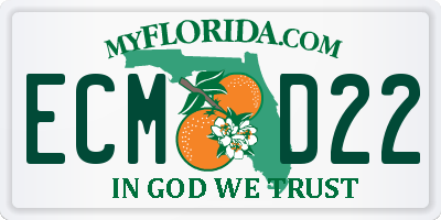FL license plate ECMD22