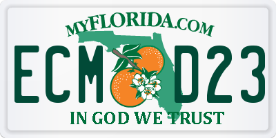 FL license plate ECMD23