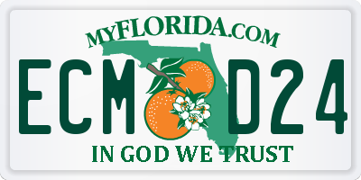 FL license plate ECMD24