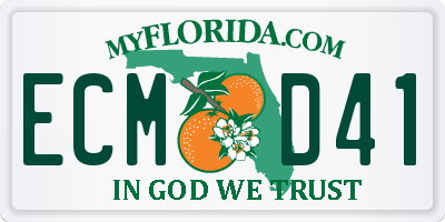 FL license plate ECMD41