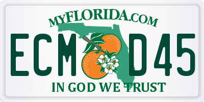FL license plate ECMD45