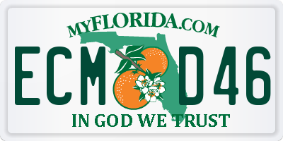 FL license plate ECMD46