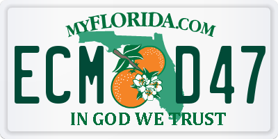 FL license plate ECMD47