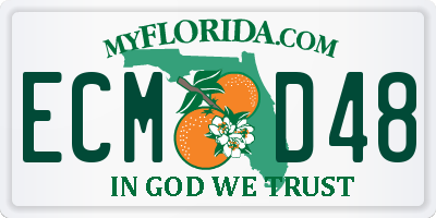 FL license plate ECMD48