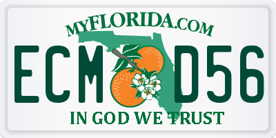 FL license plate ECMD56