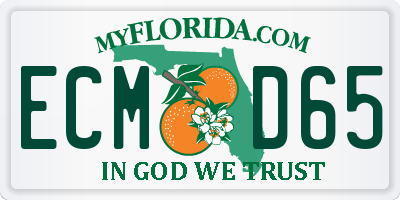 FL license plate ECMD65