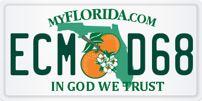FL license plate ECMD68