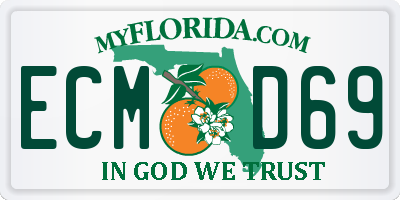 FL license plate ECMD69