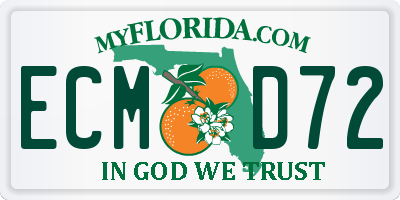 FL license plate ECMD72