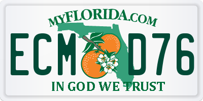 FL license plate ECMD76