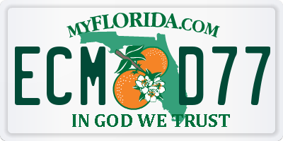 FL license plate ECMD77