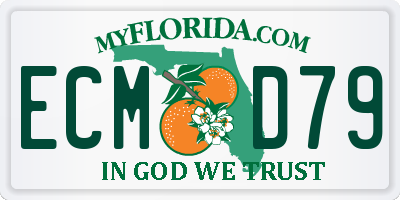 FL license plate ECMD79