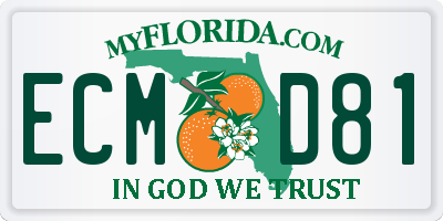 FL license plate ECMD81