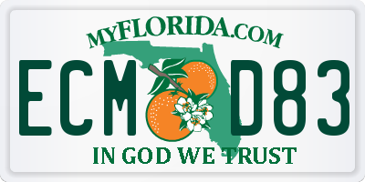 FL license plate ECMD83
