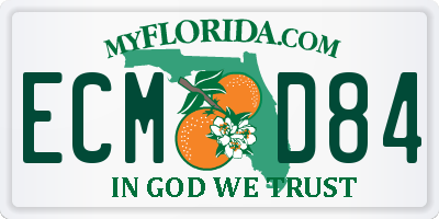 FL license plate ECMD84