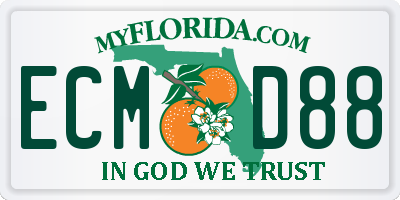 FL license plate ECMD88