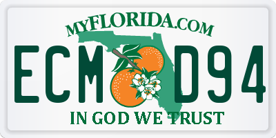 FL license plate ECMD94