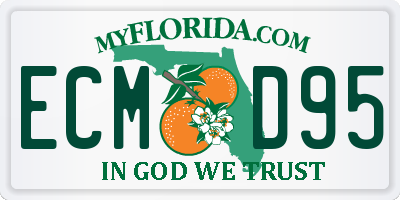 FL license plate ECMD95
