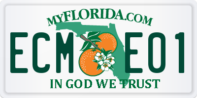 FL license plate ECME01
