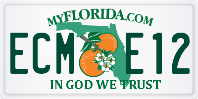 FL license plate ECME12